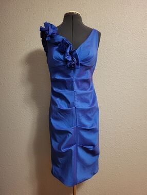 S.L. Fashions Blue/Purple Dress Size 10